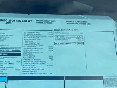 2026 Chevrolet Silverado 2500HD Work Truck