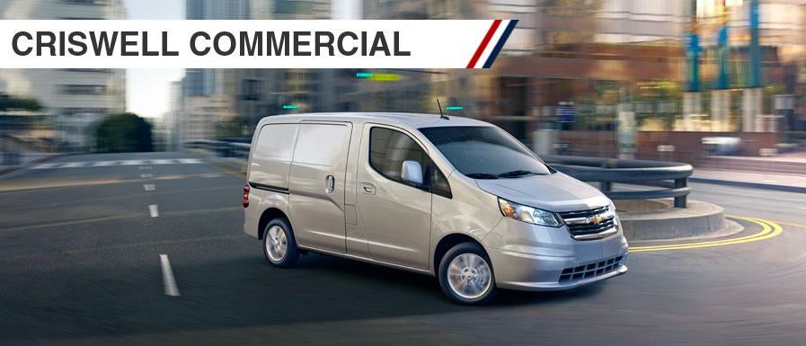 Chevrolet City Express Commercial van running on the road